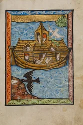 Noé bárkája, 1480-90 (tempera és aranylevél pergamenen)